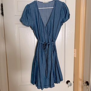 Madewell wrap chambray dress